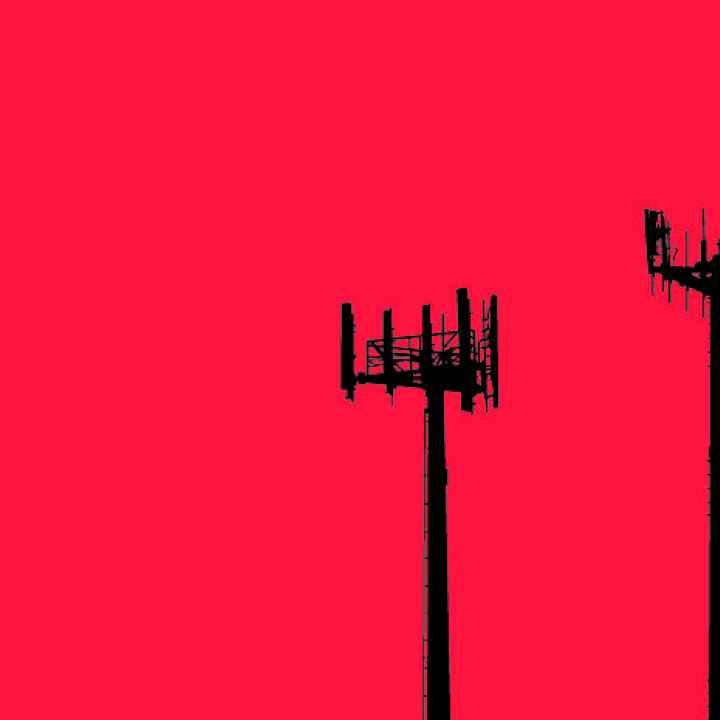 graphic of cell towers