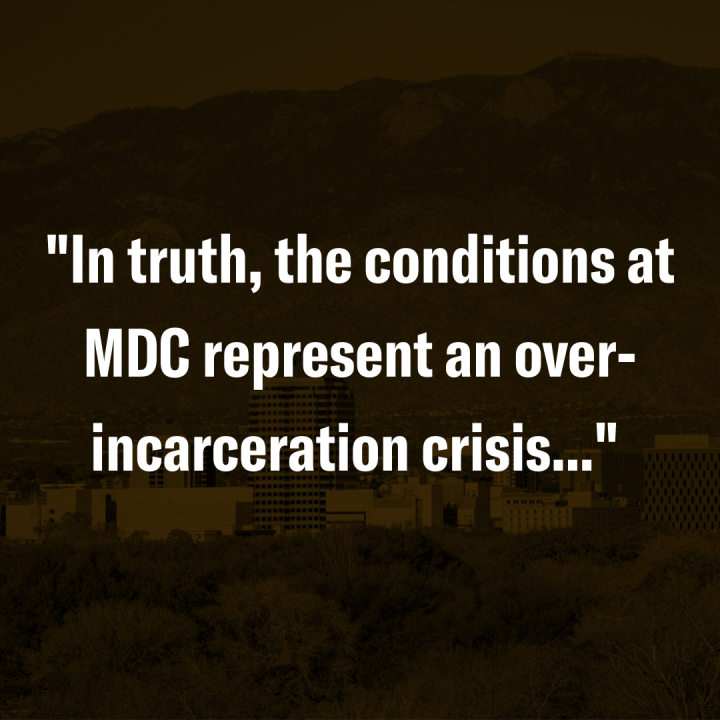 "In truth, the conditions at MDC represent an over-incarceration crisis..."