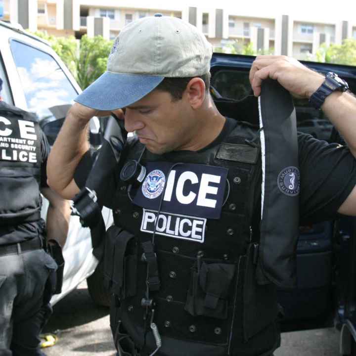 Immigration and Customs Enforcement suiting up 
